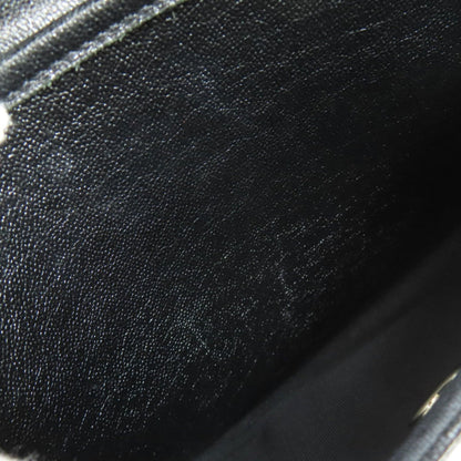 Chanel Matelasse Black Leather Shoulder Bag (Pre-Owned)