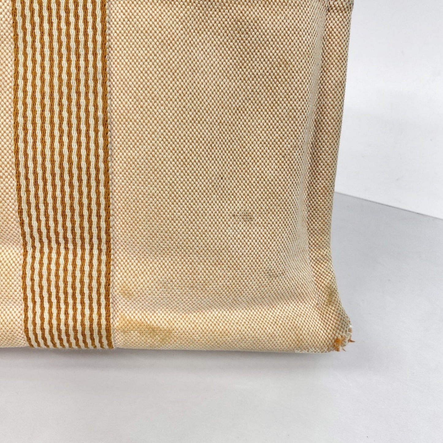 Hermes Orange Canvas Tote Bag (Pre-Owned)