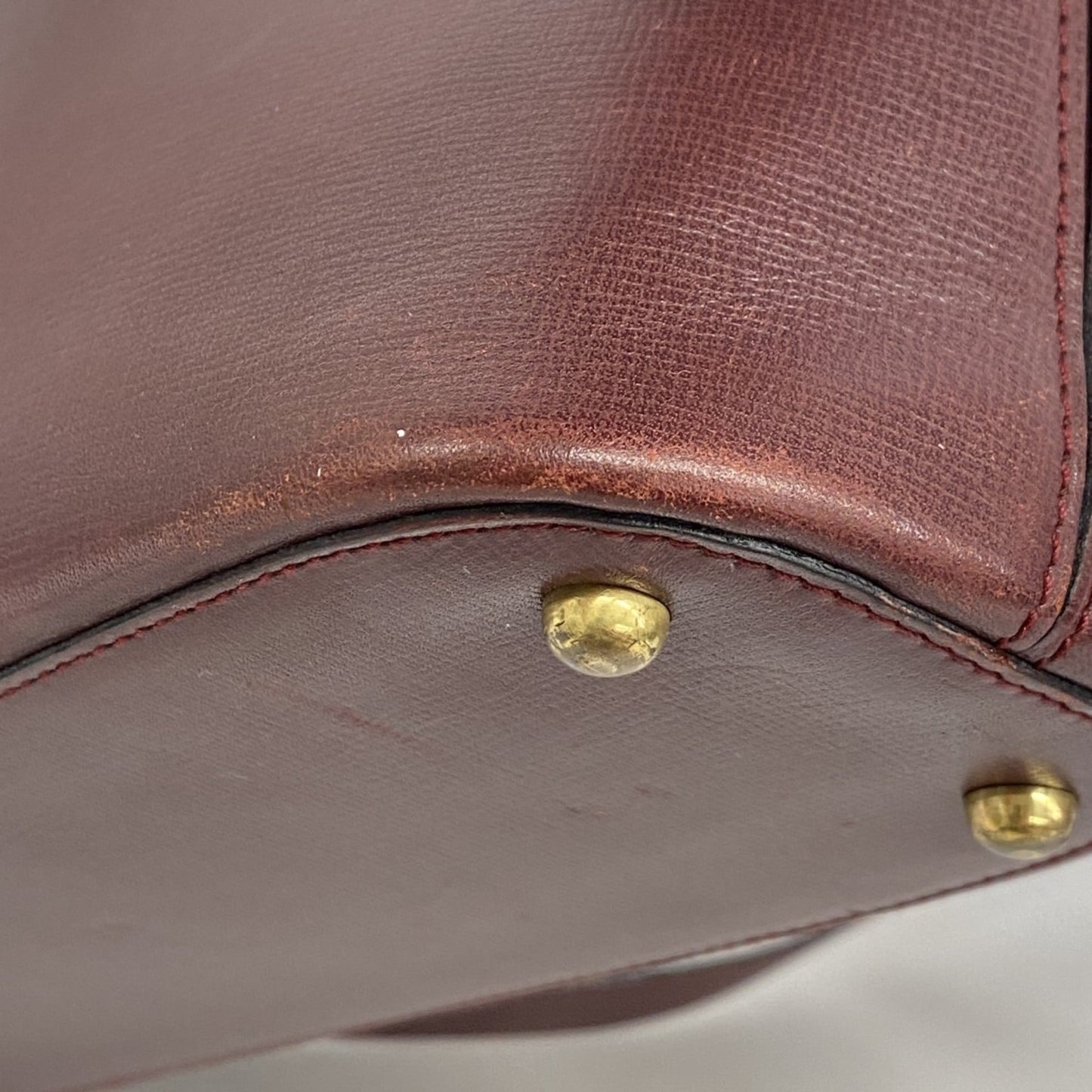 Cartier Bordeaux Leather Shoulder Bag (Pre-Owned)