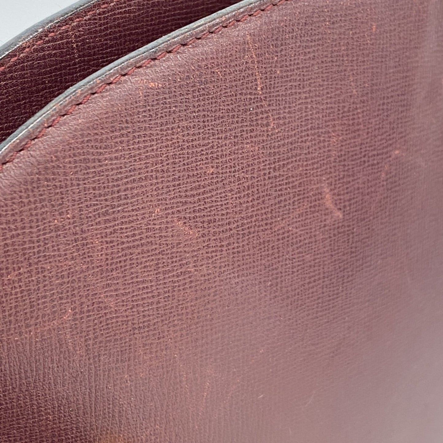 Cartier Bordeaux Leather Shoulder Bag (Pre-Owned)