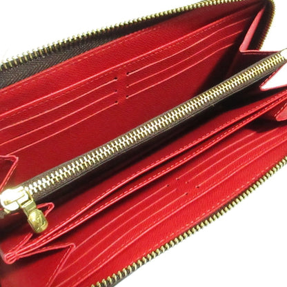 Louis Vuitton Brown Red Color Long Wallet (Bi-Fold) (Pre-Owned)