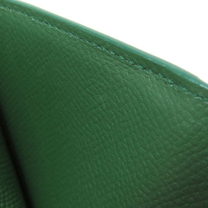 Salvatore Ferragamo Gancini Green Leather Wallet (Bi-Fold) (Pre-Owned)