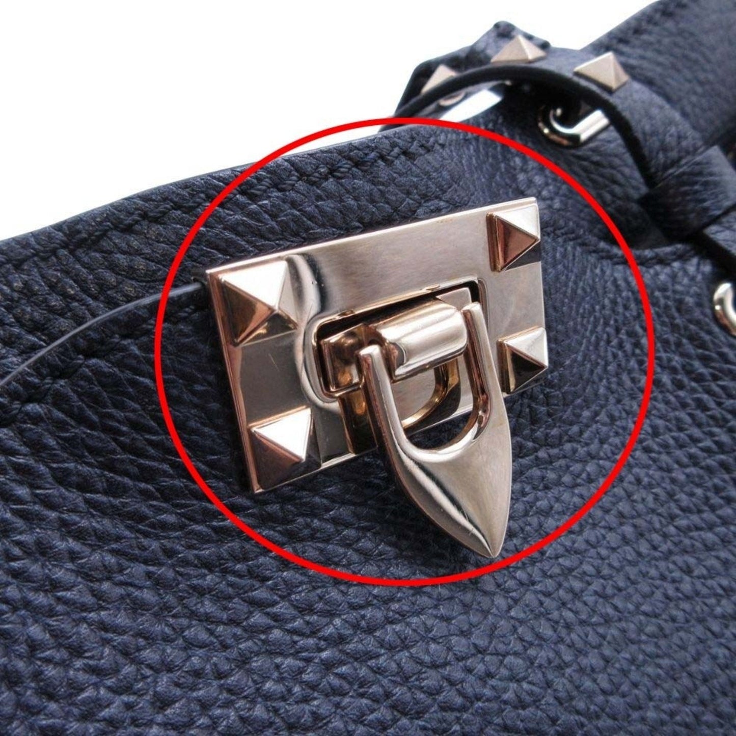 Valentino Garavani Navy Handbag Tote Bag (Pre-Owned)