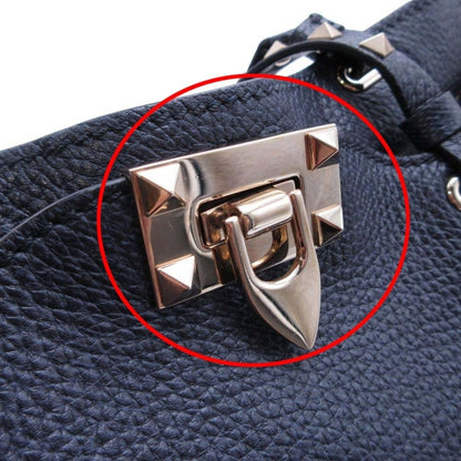 Valentino Garavani Navy Handbag Tote Bag (Pre-Owned)