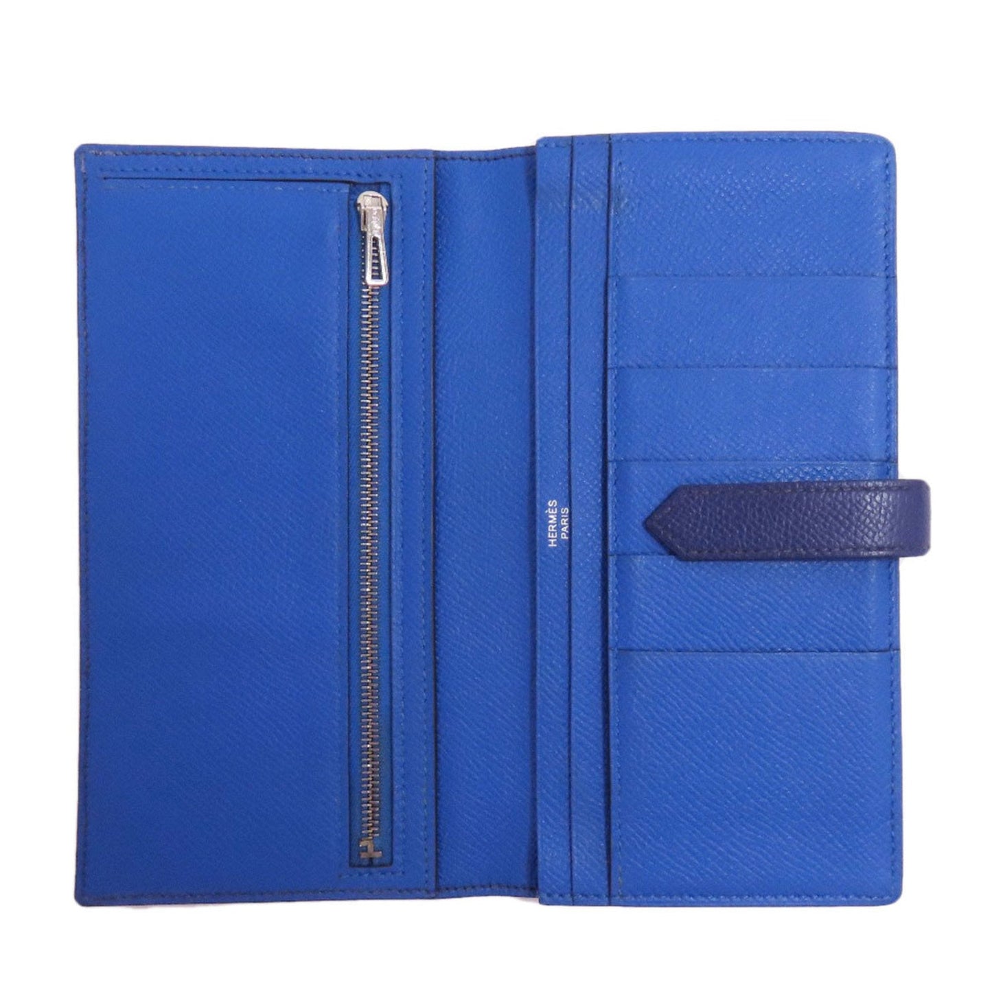 Hermes Purple Epsom Leather Long Wallet (Bi-Fold) (Pre-Owned)