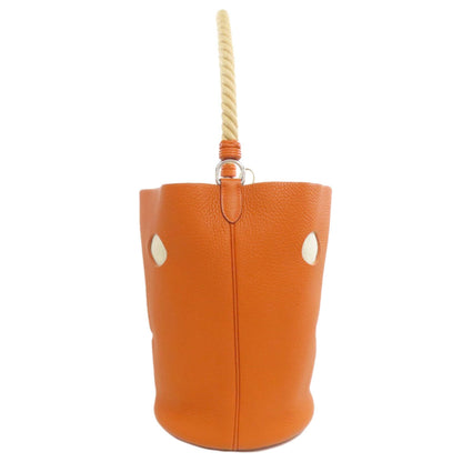 Hermes Orange Taurillon Clemence Leather Tote Bag (Pre-Owned)