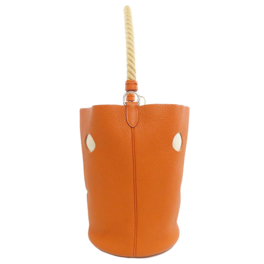 Hermes Orange Taurillon Clemence Leather Tote Bag (Pre-Owned)