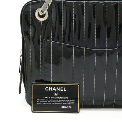 Chanel Black Leather Shoulder Bag Tote Bag (Pre-Owned)