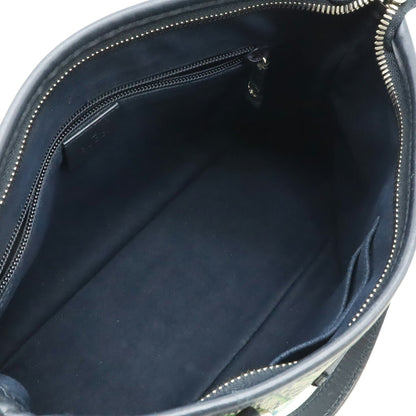 Gucci Beige Blue Multi-Color Pvc Gg Supreme Handbag Shoulder Bag Tote Bag (Pre-Owned)