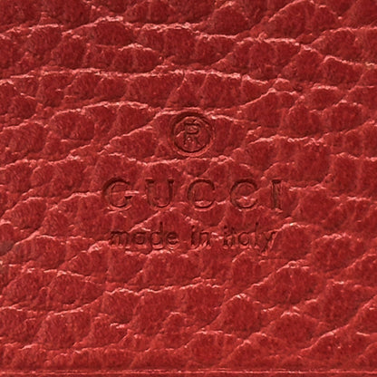 Gucci Red Color Leather Wallet (Bi-Fold) (Pre-Owned)