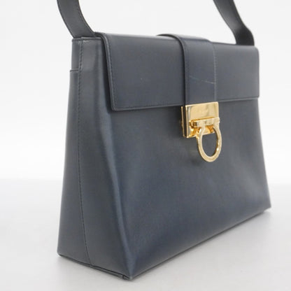 Salvatore Ferragamo Black Leather Shoulder Bag (Pre-Owned)