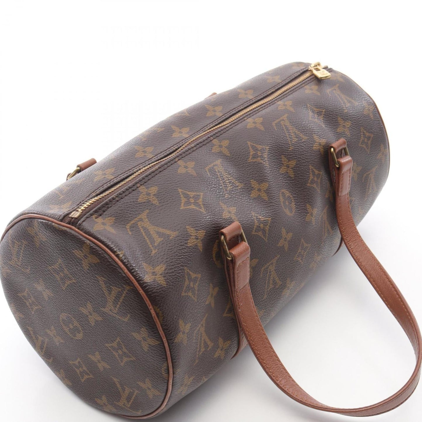 Louis Vuitton Brown Pvc Coated Canvas Leather Handbag (Pre-Owned)