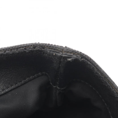 Gucci Black Green Red Color Canvas Leather Tote Bag (Pre-Owned)