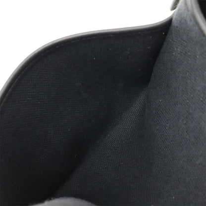 Hermes Black Swift Leather Cotton Canvas Handbag Tote Bag (Pre-Owned)