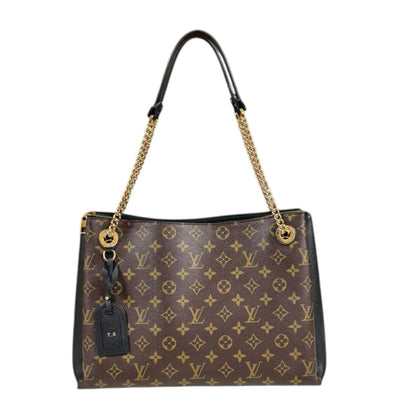 Louis Vuitton Black Brown Monogram Canvas Tote Bag (Pre-Owned)