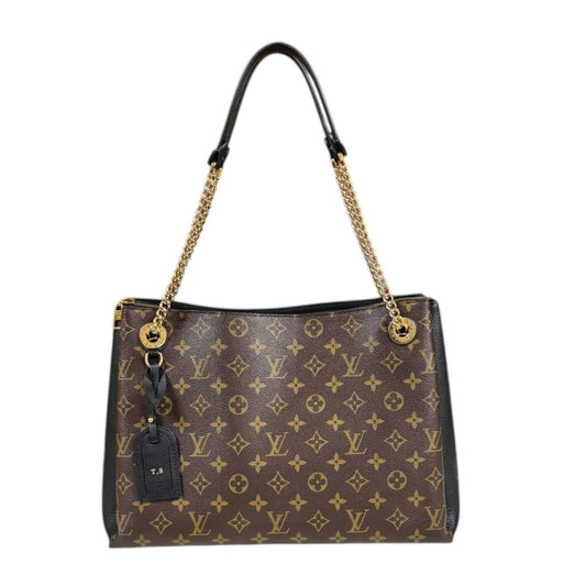 Louis Vuitton Black Brown Monogram Canvas Tote Bag (Pre-Owned)