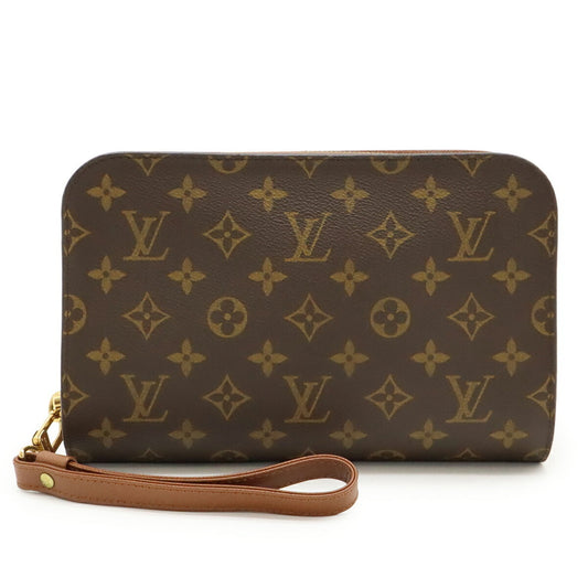 Louis Vuitton Brown Pvc Clutch Bag Handbag (Pre-Owned)