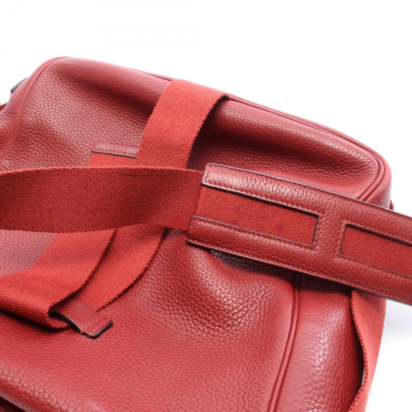 Hermes Red Color Rouge Garance Taurillon Clemence Leather Shoulder Bag (Pre-Owned)