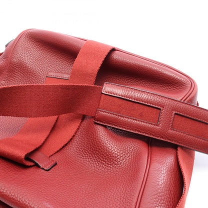 Hermes Red Color Rouge Garance Taurillon Clemence Leather Shoulder Bag (Pre-Owned)