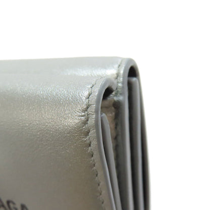 Balenciaga Silver Leather Wallet (Tri-Fold) (Pre-Owned)