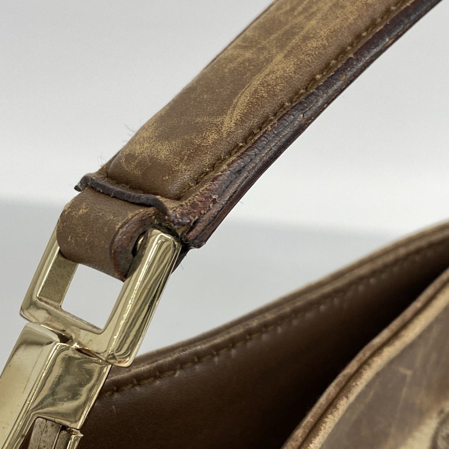 Gucci Brown Canvas Shoulder Bag (Pre-Owned)