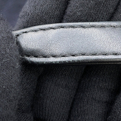 Chanel Navy Black Raffia Leather Shopping Bag Tote Bag (Pre-Owned)