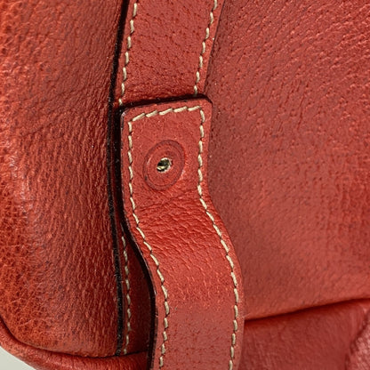 Gucci Red Color Leather Tote Bag (Pre-Owned)