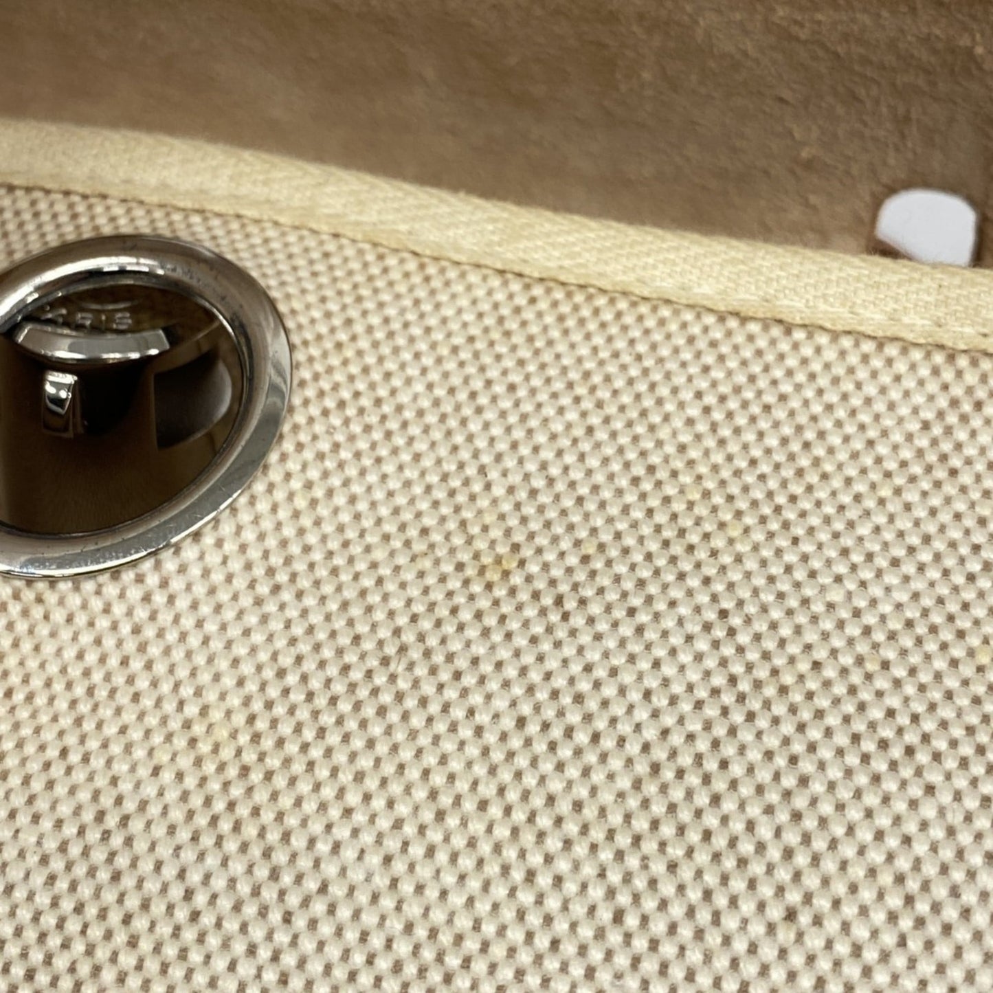 Hermes Natural Toile H Handbag (Pre-Owned)