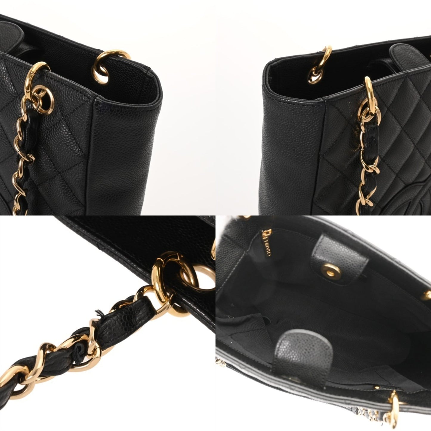 Chanel Black Grained Calfskin Tote Bag (Pre-Owned)