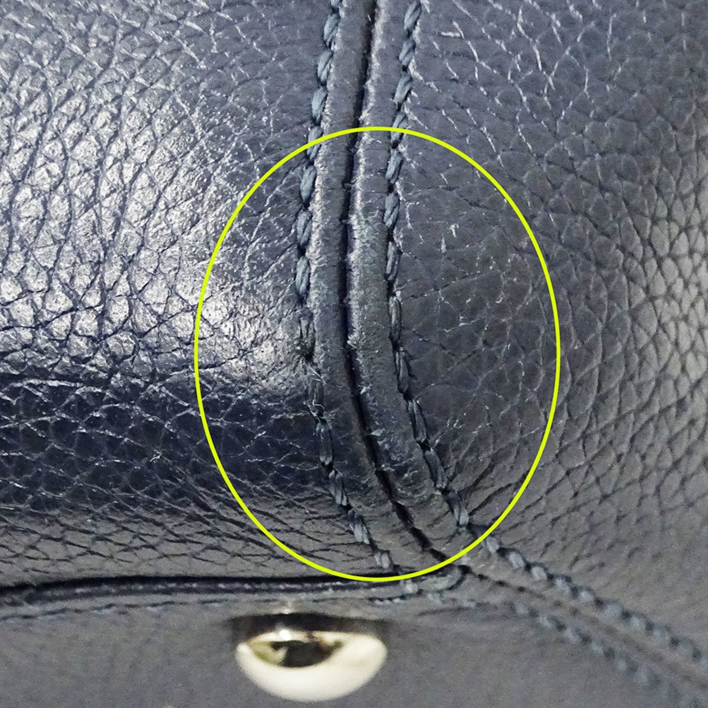 Chanel Blue Leather Tote Bag (Pre-Owned)