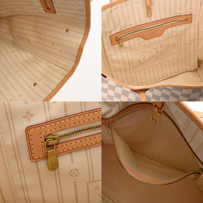 Louis Vuitton White Damier Azur Canvas Tote Bag (Pre-Owned)