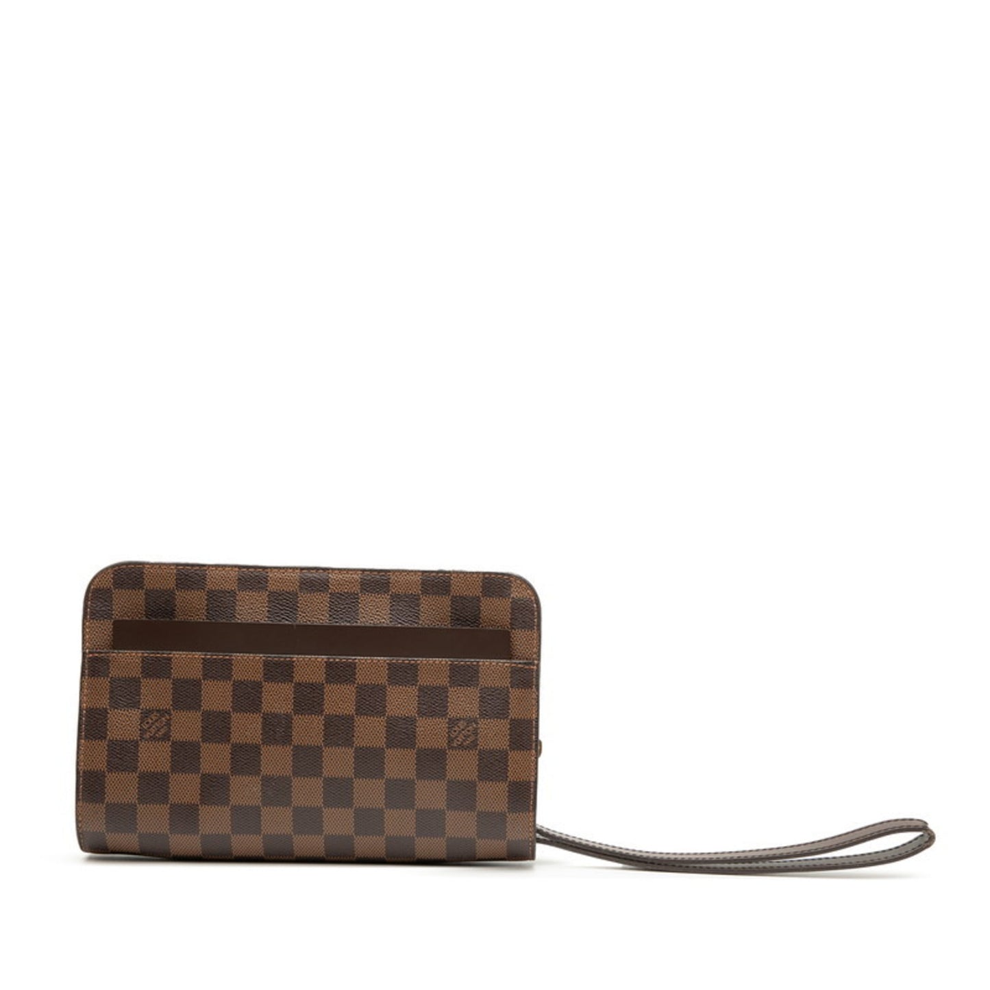 Louis Vuitton Brown Pvc Leather Clutch Bag (Pre-Owned)