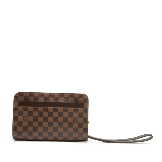 Louis Vuitton Brown Pvc Leather Clutch Bag (Pre-Owned)