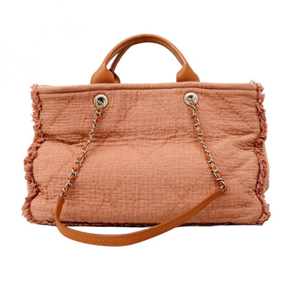 Chanel Pink Canvas Tote Bag (Pre-Owned)