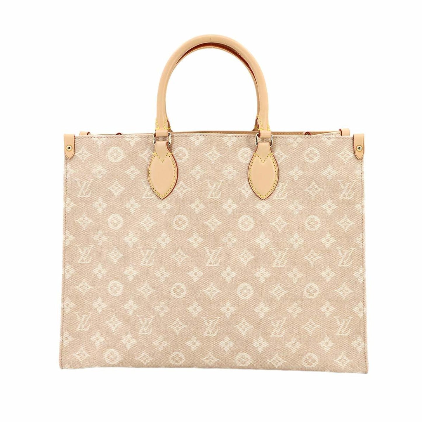 Louis Vuitton Beige Canvas Shoulder Bag Tote Bag (Pre-Owned)
