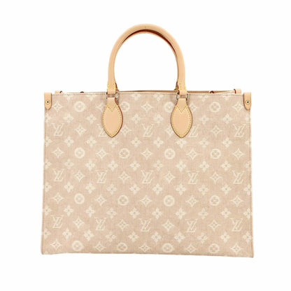 Louis Vuitton Beige Canvas Shoulder Bag Tote Bag (Pre-Owned)