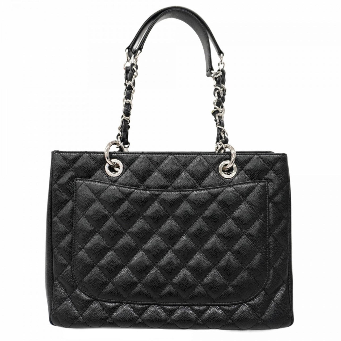 Chanel Black Grained Calfskin Tote Bag (Pre-Owned)