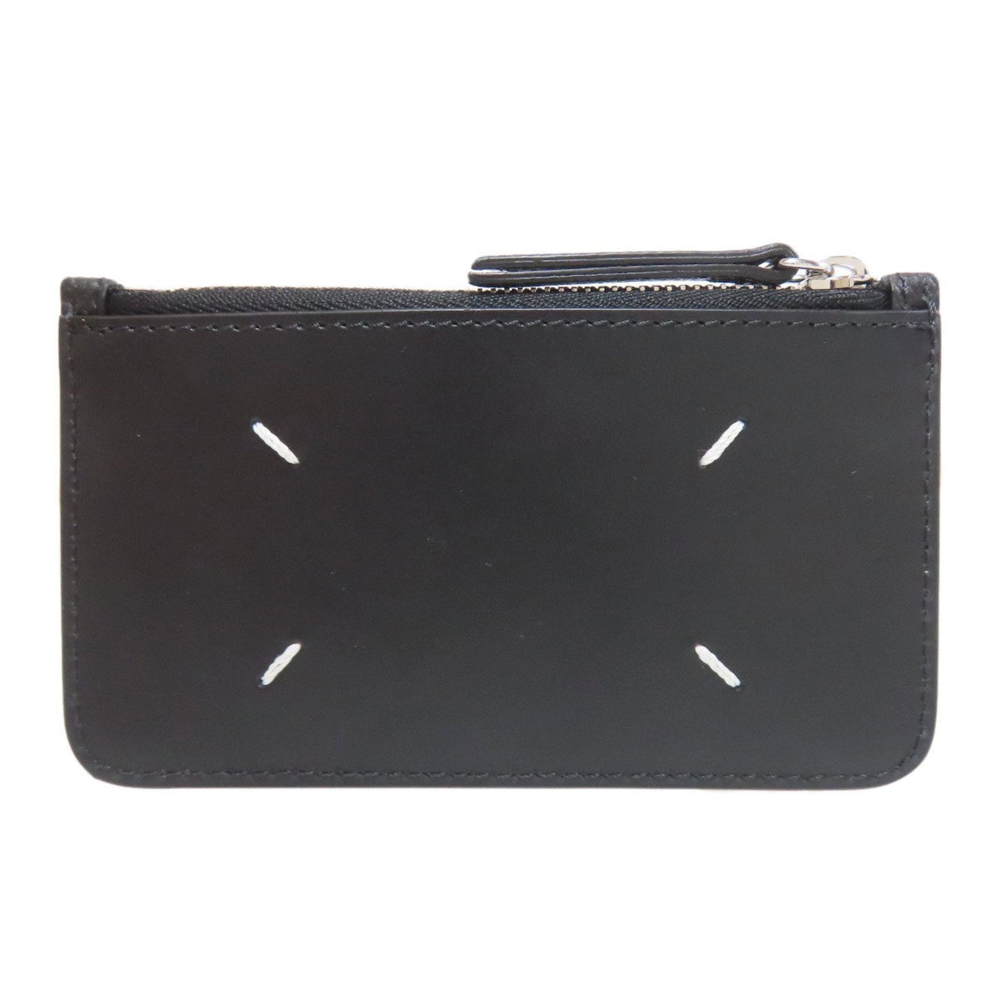 Maison Margiela Black Leather Coin Purse/Coin Case (Pre-Owned)