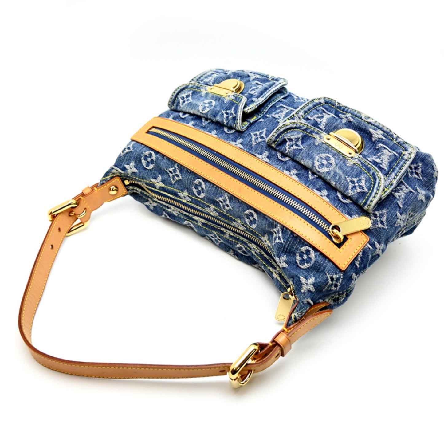 Louis Vuitton Blue Monogram Denim Shoulder Bag (Pre-Owned)