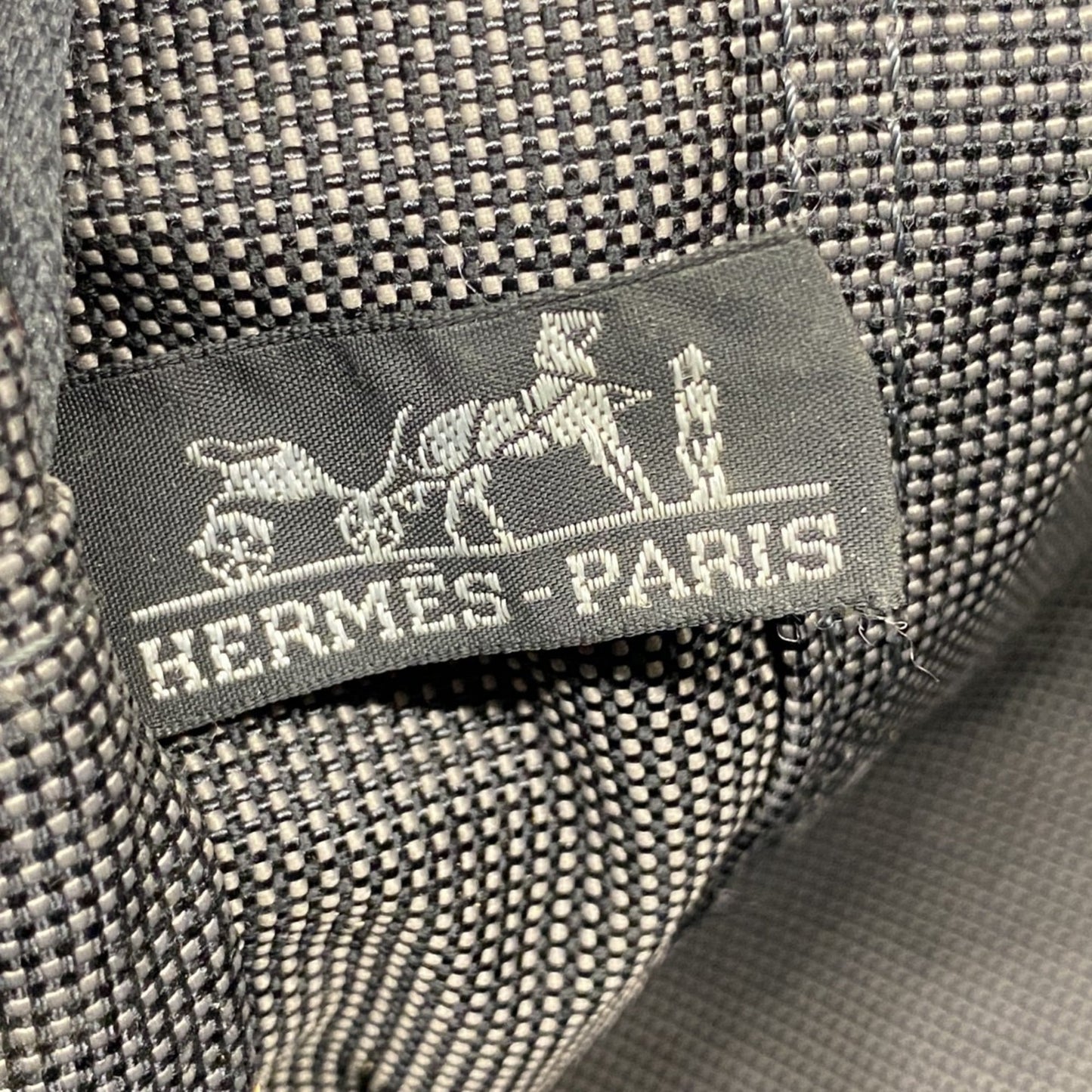 Hermes Gray Canvas Tote Bag (Pre-Owned)