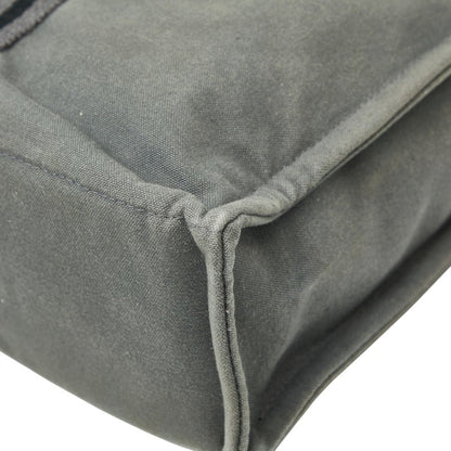 Hermes Black Gray Canvas Handbag Tote Bag (Pre-Owned)