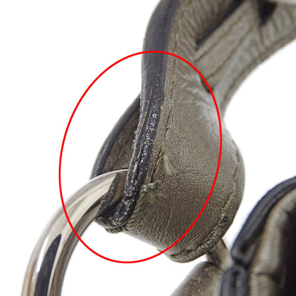 Gucci Bronze Metallic Gray Leather Shoulder Bag (Pre-Owned)