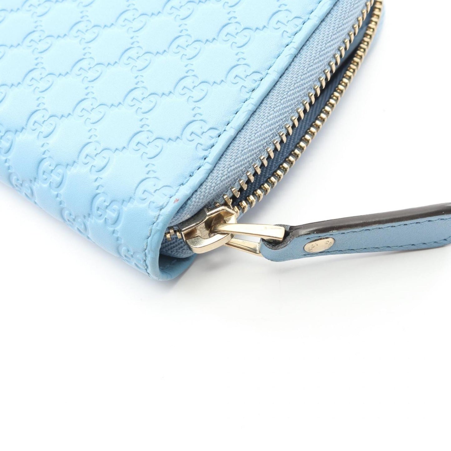 Gucci Blue Leather Long Wallet (Bi-Fold) (Pre-Owned)