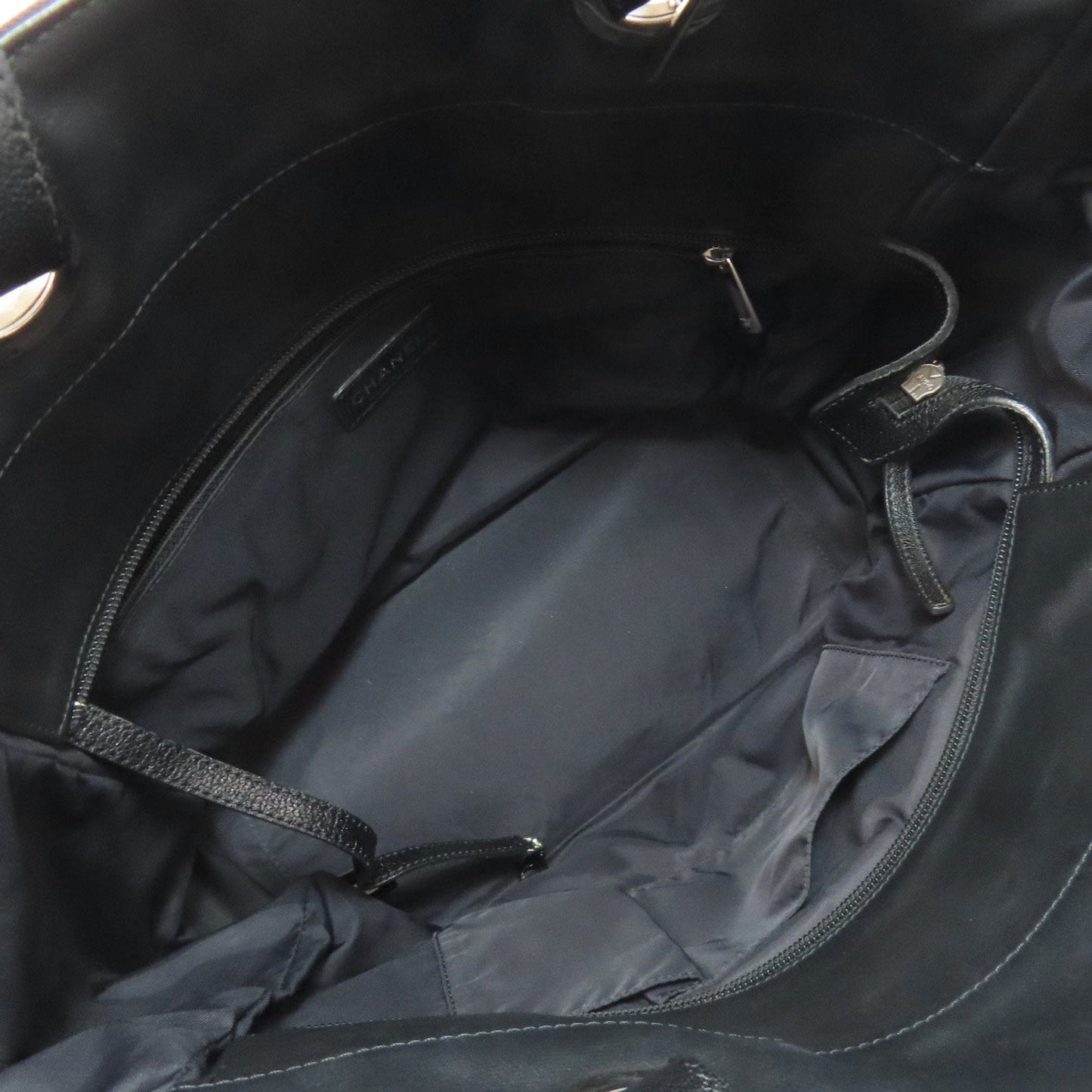 Chanel Paris Biarritz Black Leather Tote Bag (Pre-Owned)