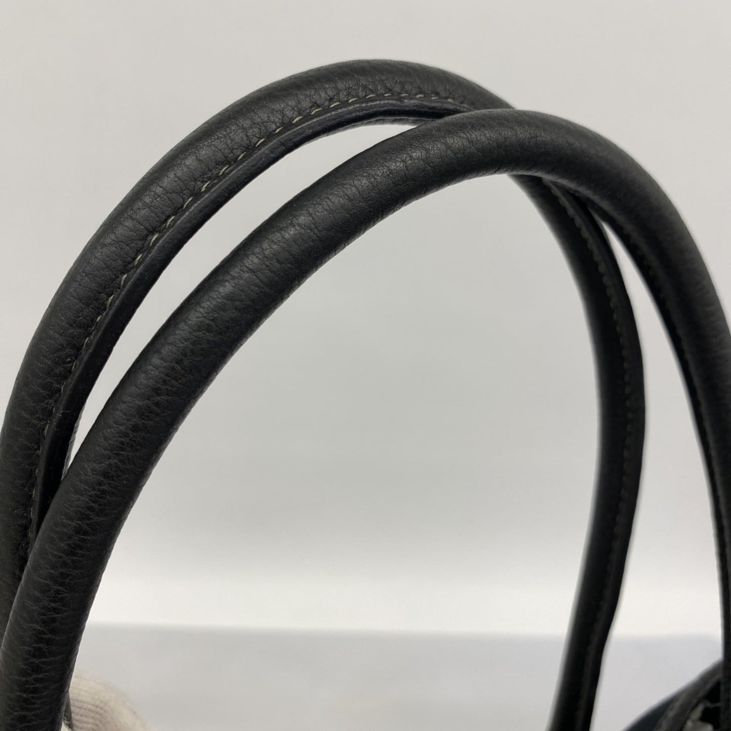 Hermes Black Toile Officier Tote Bag (Pre-Owned)