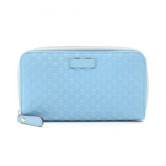 Gucci Blue Leather Long Wallet (Bi-Fold) (Pre-Owned)