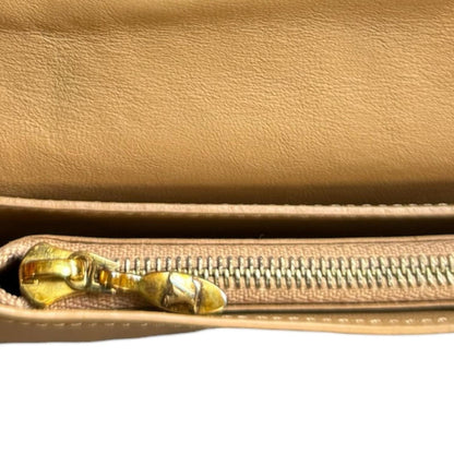 Louis Vuitton Black Noir Leather Long Wallet (Tri-Fold) (Pre-Owned)