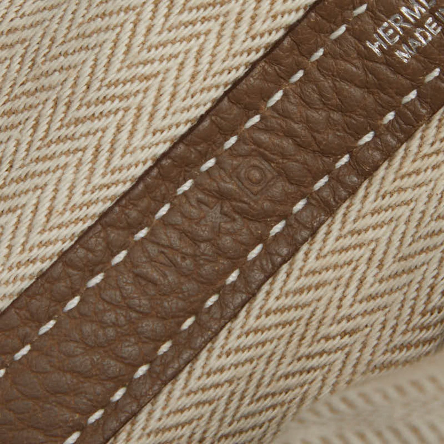 Hermes Beige Etoupe Gray Negonda Leather Handbag Tote Bag (Pre-Owned)