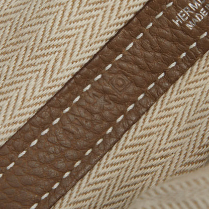Hermes Beige Etoupe Gray Negonda Leather Handbag Tote Bag (Pre-Owned)