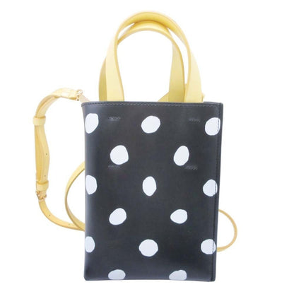 Marni Black White Yellow Shoulder Bag Tote Bag (Pre-Owned)